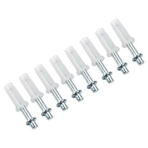 BiFold 옷장 문짝 하드웨어 상단 피벗, Jamb 바닥 스탠드, 금속 나일론 실버, 8PCs