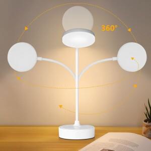 접이식 LED 북라이트 360 ° 회전식 무단계 조광 USB 전원/충전식 책상 램프 (공부용 침실 장식용)