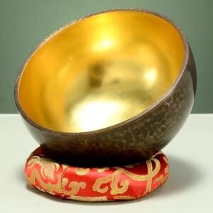 퍼플 골드 구리 싱잉볼 유니크 사운드 힐링 요가 불교 명상 타악기