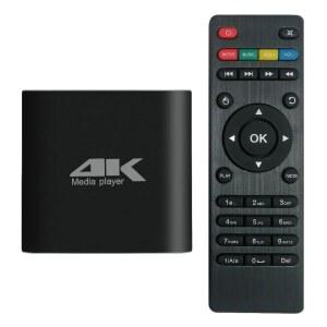 USB 드라이브 및 MicroSD용 COSOWELL 4K 미디어 플레이어, HDMI/AV 출력의 울트라 HD 디지털 사이니지 플레이어, H.265 H.264 MKV MP4 비디오, MP3 뮤직, JPG 사진, 자동 재생 및 재개, 루프 재생