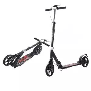 두발 성인 킥보드 화이트 접이식 수동 디스크브레이크