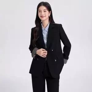 EAMT 여성용 오피스룩 춘추 코트 세트 정장 작업복 YJ3