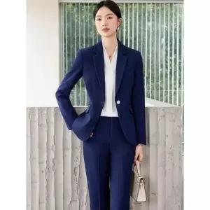 EAMT 여성용 오피스룩 코트 직장 매니저 정장 면접 춘추 프리미엄 작업복 세트 YJ3