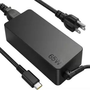 레노버 노트북 씽크패드 요가 크롬북 씽크북 등과 호환되는 LVJIAYNIUBI USB C 65W 45W 충전기 11피트