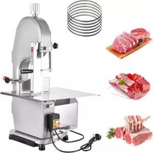 1500W 상업용 전기 고기 밴도 110V 뼈 톱 기계 두께 범위 0.167.1인치 갈비뼈 절단용 테이블 톱날 5개와