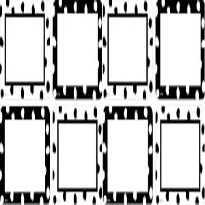 교사가 만든 리소스 흑백 도트 이름표 2팩당 36개의 라벨