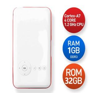 AYISA M6S 미니 휴대용 스마트 안드로이드 프로젝터 메모리 DLP 풀 HD 1080P 폰 (1 + 32G)