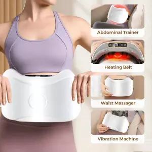 지방 연소 및 소화를 위한 전기 무선 복부 마사지기 3단 속도 조절 가능한 게으른 운동 홈피트니스 바디