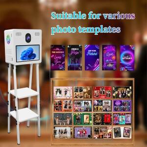 최신 듀얼 스크린 셀피 15.6인치 DSLR 포토 부스 머신 매직 미러 이벤트 웨딩용