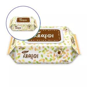 쌍문상회 산뜻한 캡형 물티슈 100매 위생청소 다용도티슈