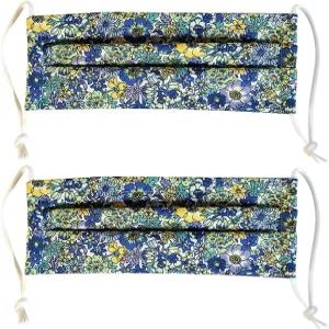 2 팩 100 면 재사용 세탁 조절 가능 금속 스트립 페이스 마우스 마스크 이중 레이어 먼지 방지 패션