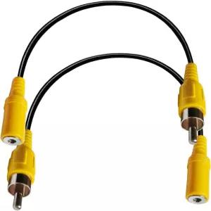 스피커 미디어 플레이어 등을 위한 (2팩) RCA 케이블 니켈 도금 3.5mm 여성 모노 잭에서 남성 어댑터 -