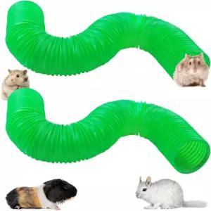 플라스틱 햄스터 터널 장난감 2종 기니피그 접이식 튜브 페럿 게르빌 쥐 페럿을 위한 작은 동물 운동 훈련