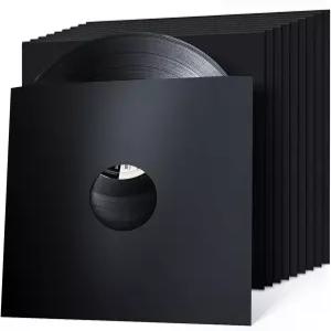 VKheroKV 10PCS 비닐 레코드 종이 슬리브 크래프트 페이퍼 레코드용 센터 홀 더스트 슬리브가 있는 LP 재킷