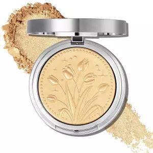 UCANBE 스파클 밤 베이킹 형광펜 파우더 메이크업 얼굴과 몸을 위한 고광택 일루미네이터 팔레트 무중력 및