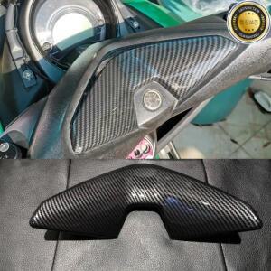 오토바이 핸들 바 커버 전면 마스크 쉘 캡 페어링 탄소 섬유 야마하 NMAX155 N-Max 125 액세서리