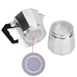 실리콘 모카 포트 씰 링 스테인레스 스틸 필터 커피 와셔, 3mm 두께 가스켓 링, 메이커 액세서리, 2 개, 4