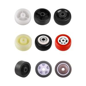 4개/대 라이트 싱글 휠 1-3 인치 교체 플라스틱 바퀴 완벽한 가구 범용 롤러 캐스터 액세서리