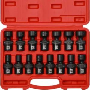 마유코 15 PCS 12인치 드라이브 표준 범용 임팩트 소켓 세트 미터법 1024mm 스위블