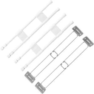 브라이트로우 4개 Rv 보관 바 세트 2개 냉장고 및 2개의 샤워 코너 조절 가능 액세서리용 스테인리스 스틸