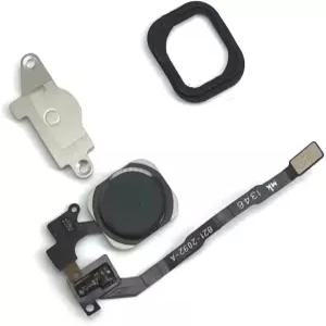 5s용 전자 수리 홈 버튼 키 플렉스 케이블 금속 브래킷 고무 개스킷블랙