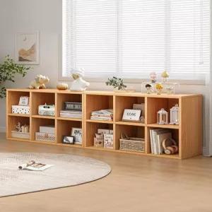 저상형 낮은책장 사물함 우드 오크 탄창 가로 가구