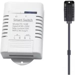 온도 및 습도 모니터링이 가능한 MHCOZY eWeLink 스마트 16A 스위치 알렉사 구글 홈과 호환되는 WiFi