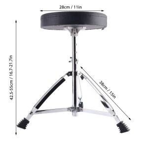 조정 가능한 드럼 시트 휴대용 접이식 의자 높이 패딩 왕좌 미끄럼 방지 좌석 성인 어린이