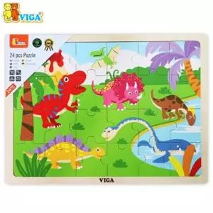 (튼튼)비가(VIGA) 24피스퍼즐 공룡 (V51460)그림 놀이 유아 아동 어린이 감각발달 완구 24