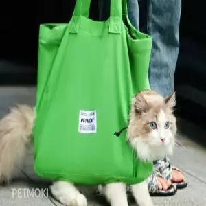반려견 산책가방 고양이 숄더 간편 에코백 다리 나오는 이동가방
