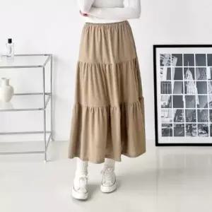 [하프클럽/]여성 MAXI 후레아 고무줄 골덴 치마