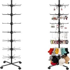 큐피오나 소매 진열대 7단 회전식 벤더 이벤트 공예품 전시 보석 열쇠고리 귀걸이 장식품