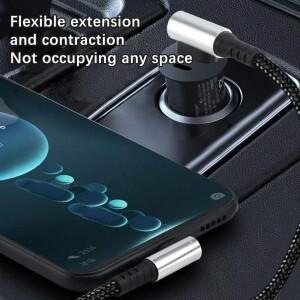 짧은 초고속 충전 엘보 C타입 케이블, 자동차 데이터 보조배터리 모바일 게임 0.25m,