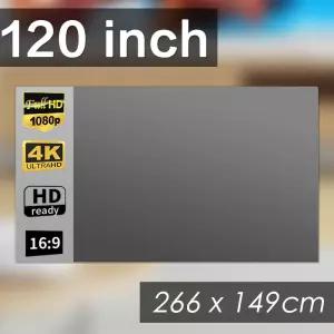 휴대용 프로젝터 스크린 16 9 접이식 프로젝션 홈 시네마 하우스 실내 실외 극장 4K HD 1080P 안티 라이트