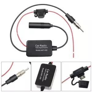 범용 FM 라디오 신호 차량용 안테나 증폭기 간섭 방지 향상 세트 AM 자동 전자 앰프 액세서리 12V
