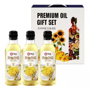 백설 프리미엄 오일세트 3P(카놀라유500mlx3개)