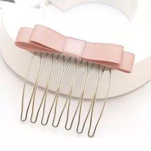 빗살형 헤어 악세서리 꽂는 헤어핀 리본장식 포인트 CFG8+5QSL