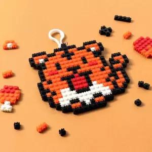 디폼블럭 호랑이/학교/유치원/어린이집/방과/디폼/블럭/나노/8MM/블록/미니/도안/키트/열쇠/고리/픽셀/키링