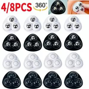 손수레바퀴 페이스트 휠 무소음 접착 도르래 회전 쓰레기통 바닥 주방 소형 가전 4개