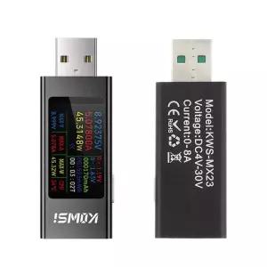 검침기 검전기 KWS-MX23 HD 106인치 IPS 디스플레이 USB 테스터 전압 전류계 전력계 DC 4-30V 0-8A 멀티 미