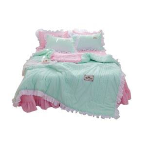 얇은 레이스 침구세트 텐셀 더블 이중사 에어컨이불 기숙사 세트