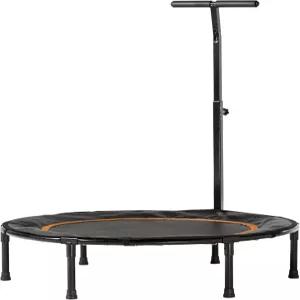 조절 가능한 T자형 핸들 바가 있는 점프킹 피트니스 트램펄린 실내 운동을 위한 접이식 미니 리바운더