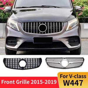 메르세데스 벤츠 V 클래스 W447 20152019 GT 스타일 프론트 전면 범퍼 마스크 그릴 중간 메쉬 튜닝 호환 액