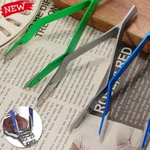 호환  Rofessional 스프링 바 제거 도구 유형 시계 스프링 바 핀셋 시계 제조 업체 수리 클립 스테인레스