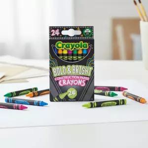 크레욜라 크레용 색지전용 24색 크레파스 색칠 색연필 그림그리기 컬러풀 미술도구 유아