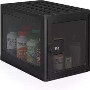 DEPAD 대형 의약품 자물쇠 상자 코드가 포함된 안전/기숙사/전화/가정/사무실용 잠금식 보관 냉장고용