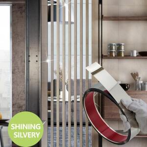 1롤 골드 벽 스티커 스테인리스 스틸 스텐 평면 장식 라인 티타늄 미러 천장  스트립 거실