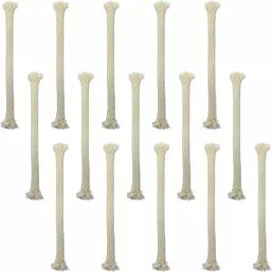 티키 토치 오일 램프 레인저 버너 교체용 원형 면 심지(15팩)용 1/2인치 윅 6인치 길이