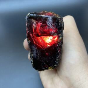 천연 호박색 크리스탈 러프, 북극광, 버마 블러드 앰버, 빈티지 스톤 소재, 차크라 요술 장식, 레인보우