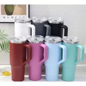 나들이 초대형 1.18리터 대용량 텀블러 스텐 빨대 포함 손잡이 보온 보냉병 7컬러